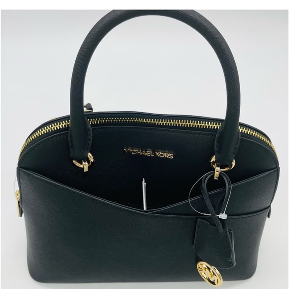 Michael Kors Jet Set Travel Medium Dome Satchel Crossbody Black - Picture 11 of 12
